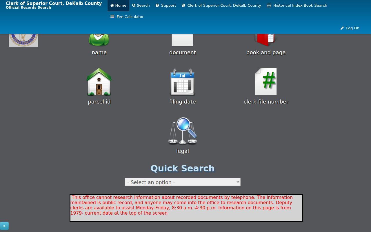 Chamblee people search in the DeKalb Landmark deed index