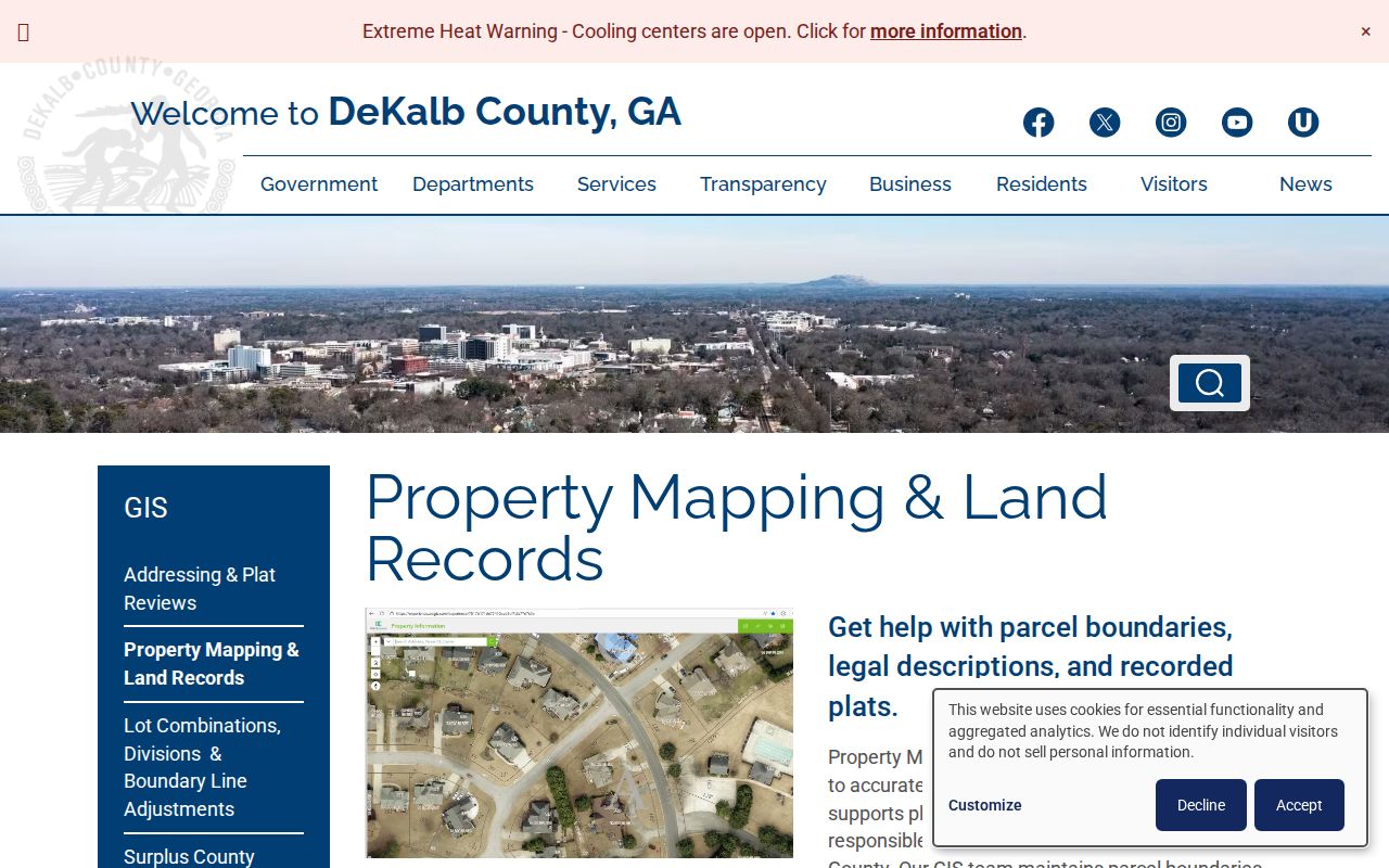 Chamblee public records GIS and parcel mapping page