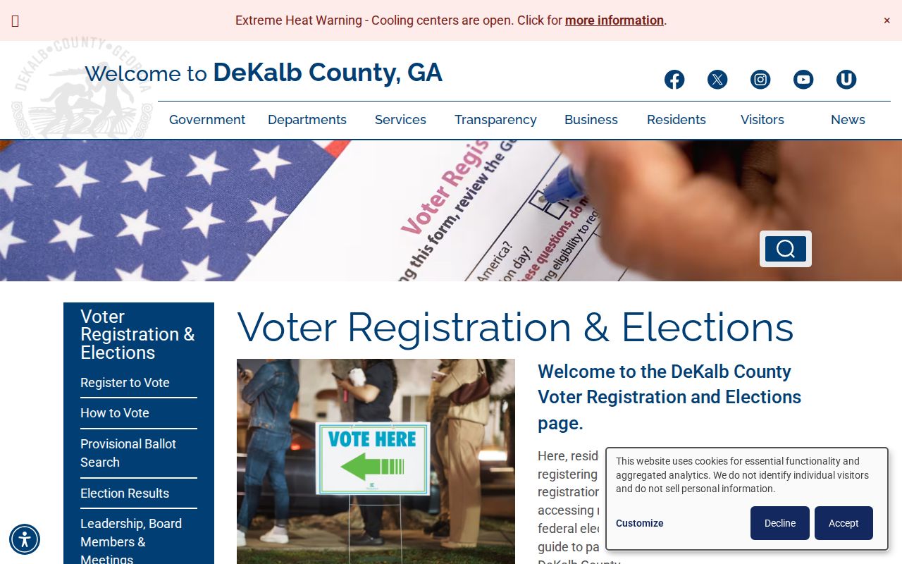 Chamblee voter records information from DeKalb Voter Registration and Elections