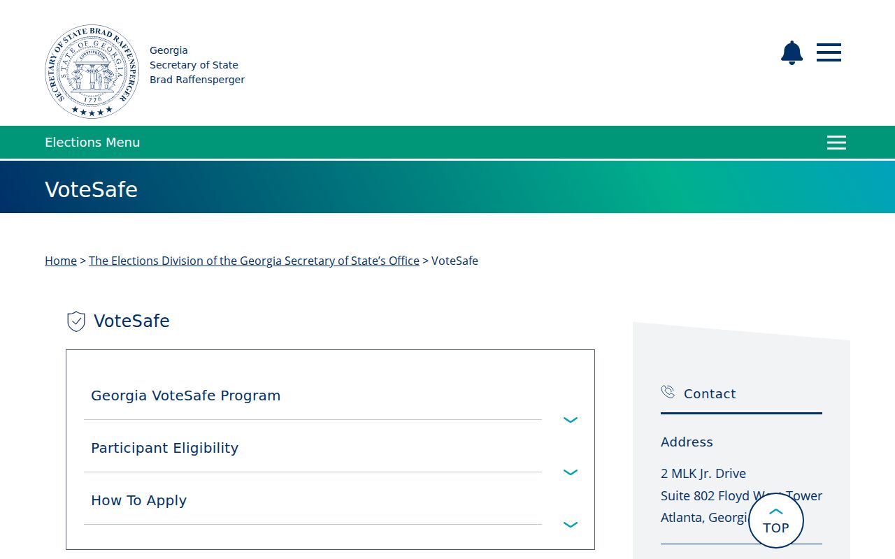 VoteSafe protection for confidential Chamblee voter registration addresses